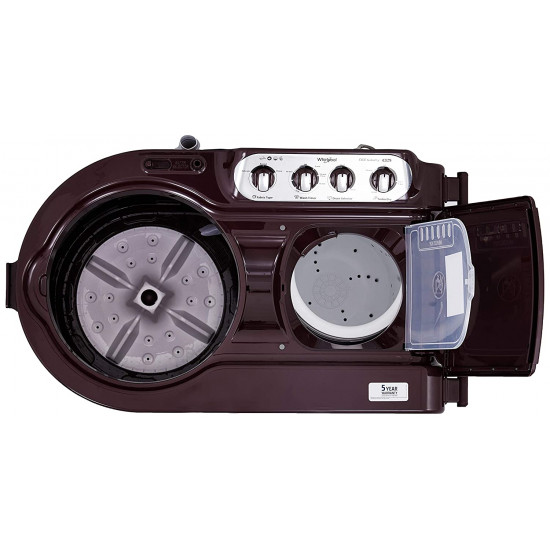 Whirlpool Ace TurboDry 8.5 Kg Semi Automatic Washing Machine (TurboDry Technology, Wine Dazzle, 5 Star, 5 Years Warranty)